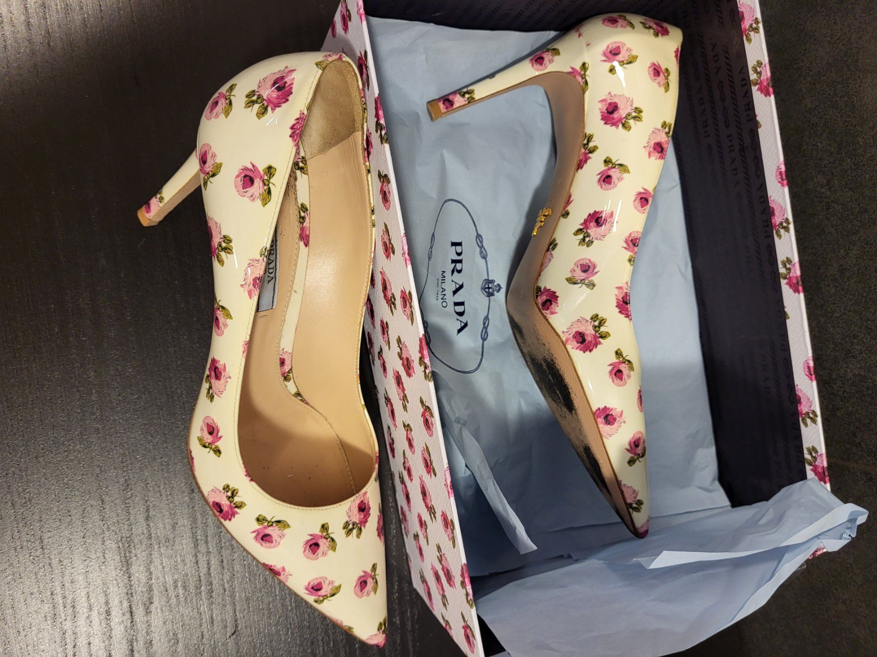 Scarpe da donna: PRADA Pumps mit Rosenmuster Originalverpackung – Nuovo (secondo la descrizione) da Locarno venduto da ernsthofmann 2