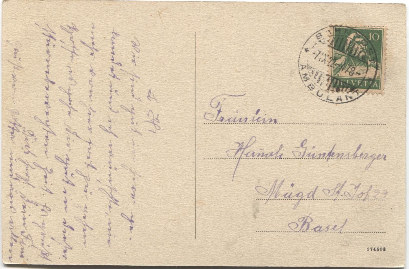 Cartoline postali: MONTLINGEN SG 1922 mit Postkutsche – Usato da Rothrist venduto da Clanx 2