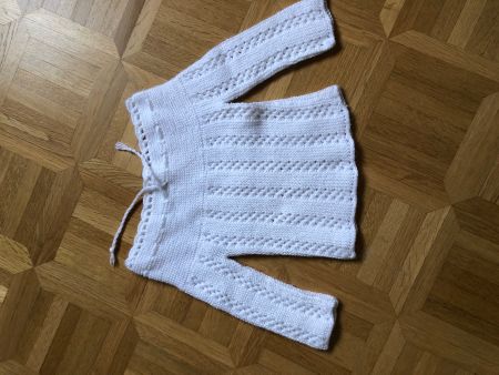 Pullover gestrickt weiss ca. Gr. 74 (40)