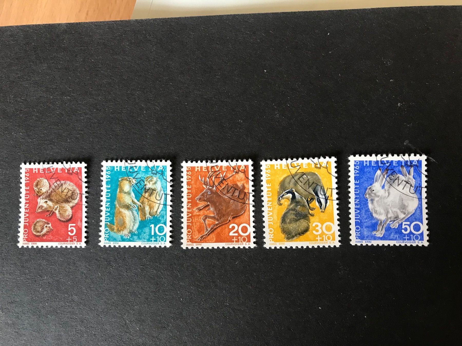 Tutti i francobolli: 1965, Pro Juventute J210 - J214 / ET – Usato da stäfa venduto da brandy66