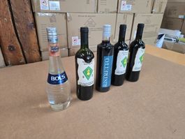 Posten mit 5 diversen Flaschen Alkohol Getränke ab 1.-