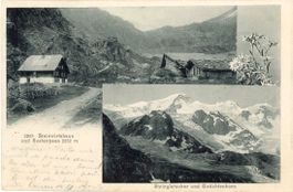 Sustenpass  BE  -  STEINWIRTSHAUS und Steingletscher um 1906