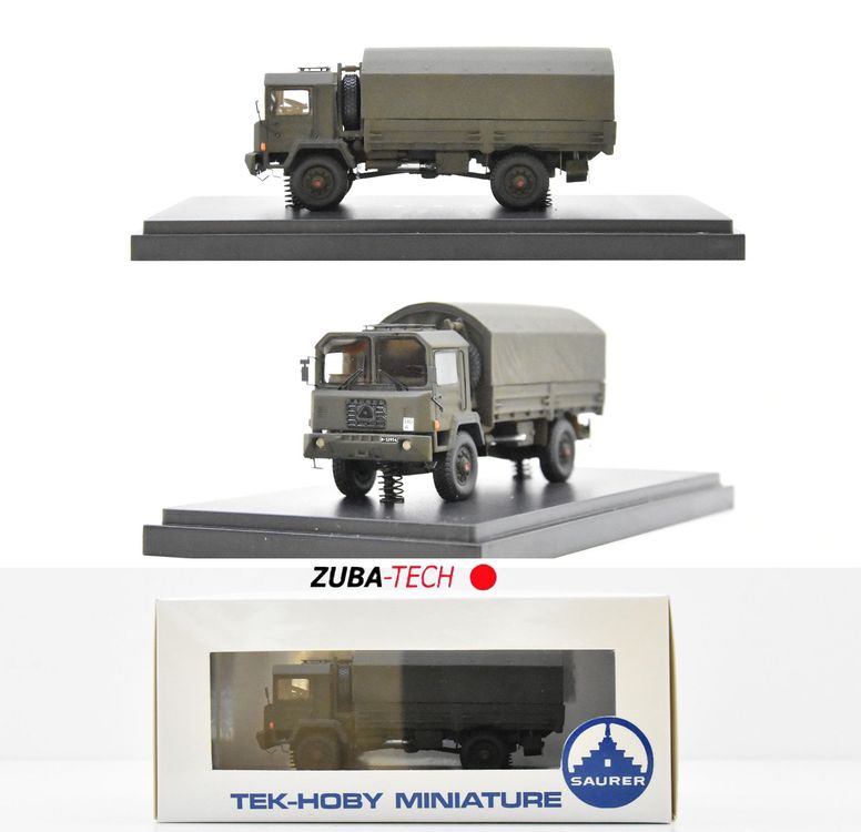 4x 1/72 Militär LKW Modellbausatz - USA & Deutschland Armeefahrzeuge