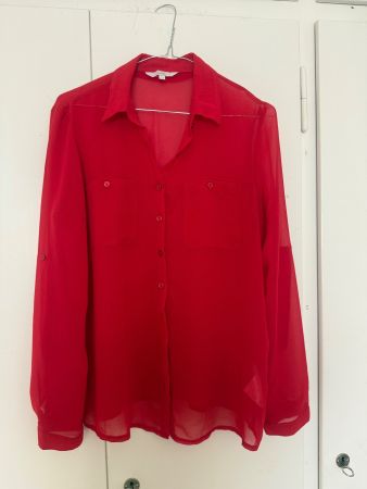 Rote Bluse von Clockhouse, Grösse L