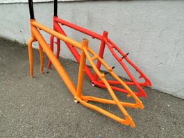Rahmen neu lackiert pulverbeschichtet Orange