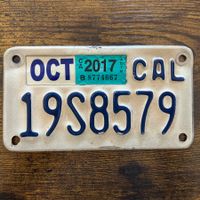 🇺🇸 U.S. Motorradnummer, California 19S8579 - (18x10cm)