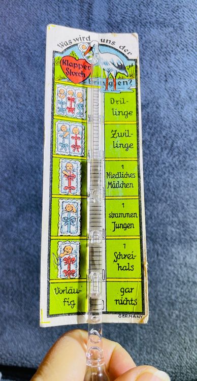 Jux Schwangerschafts-Test aus Glas & Wasser, ca. 70 Jahre 2