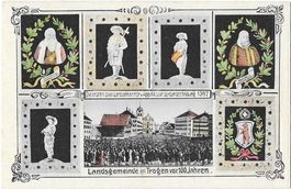 Trogen Landsgemeinde vor 100 Jahren Rückseite Hundwil