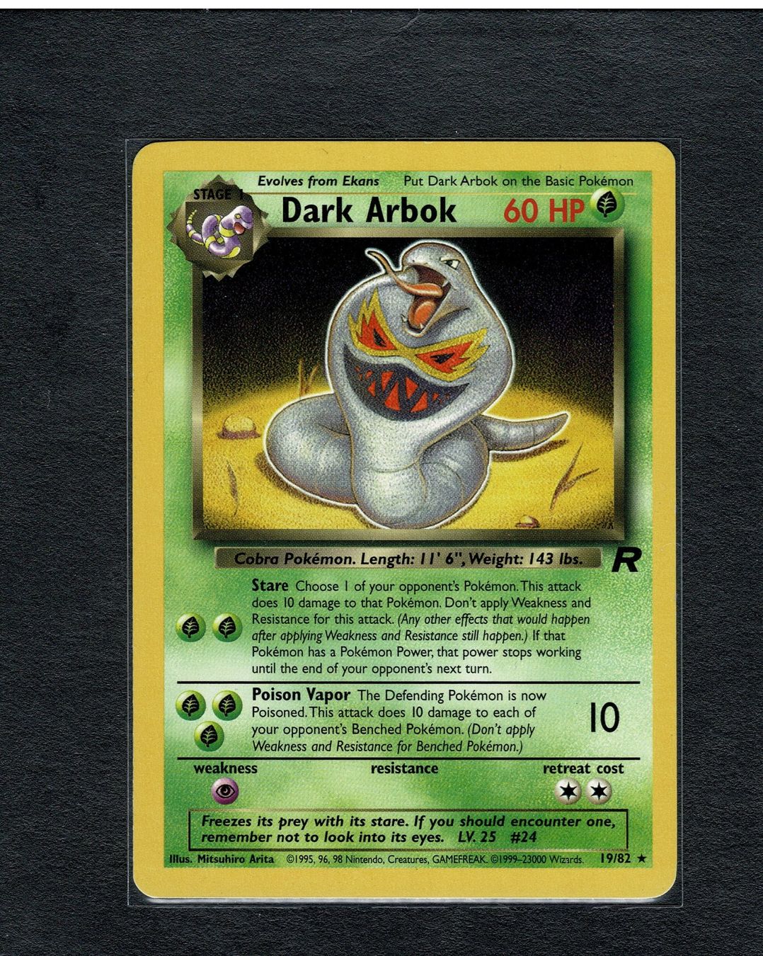 Pokémon Carte collezionabili: Dark Arbok - Team Rocket – Usato da Giubiasco venduto da rude01