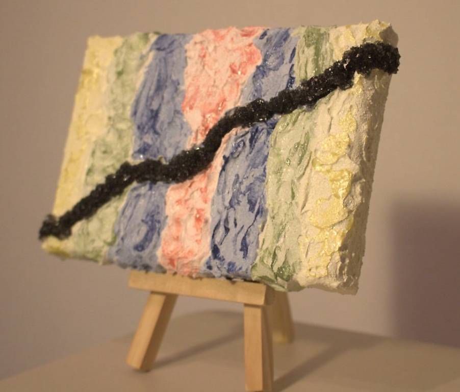Tableaux: Künstlerisches Gemälde "The Line Between" – Neuf avec emballage d'origine à Sargans par el_-_ga 1