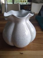 White Ceramic Vase, Speckled, Modern, Autumn Decor