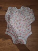 Baby Body langarm weiss Blumenmuster