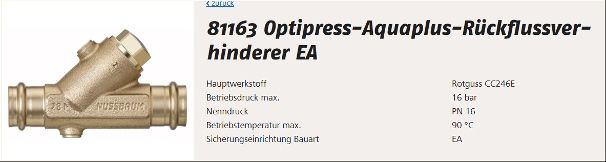 Armaturen: Rückflussverhinderer EA Optipress 35 – Neu und originalverpackt aus Niedergösgen von elromano74 3