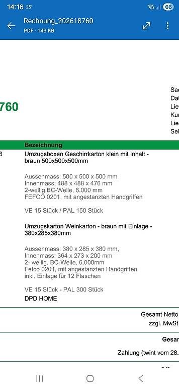 Cartoni: Umzugskartons – Nuovo e nell'imballaggio originale da Küsnacht ZH venduto da Kaplumbag 1