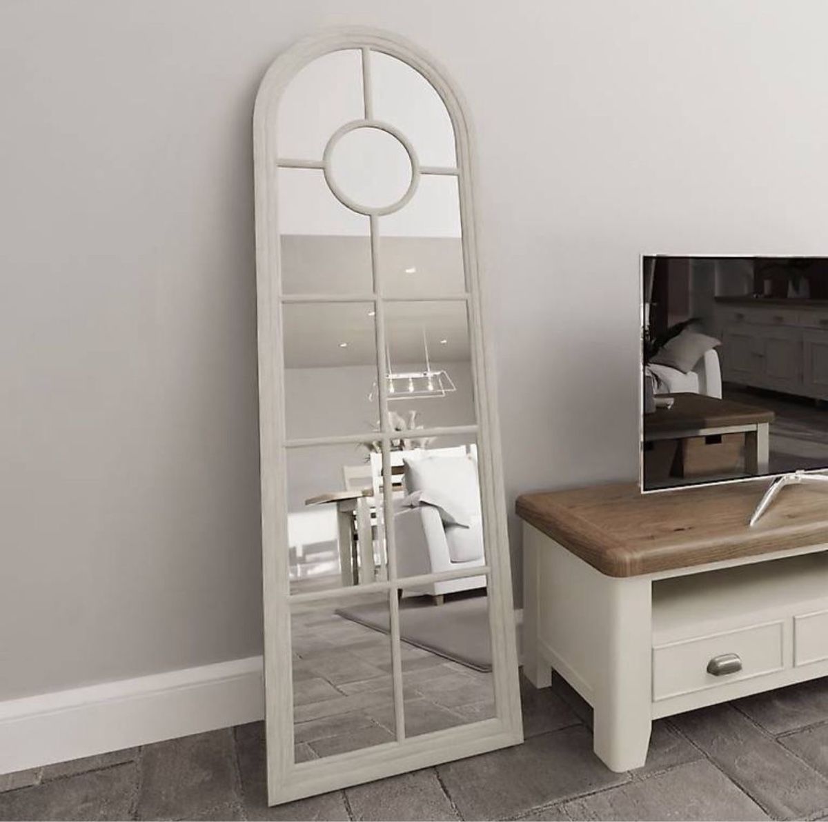 Specchi: Standspiegel Bogenfenster weiss Boho 60x180cm – Usato da Dörflingen venduto da Benz63