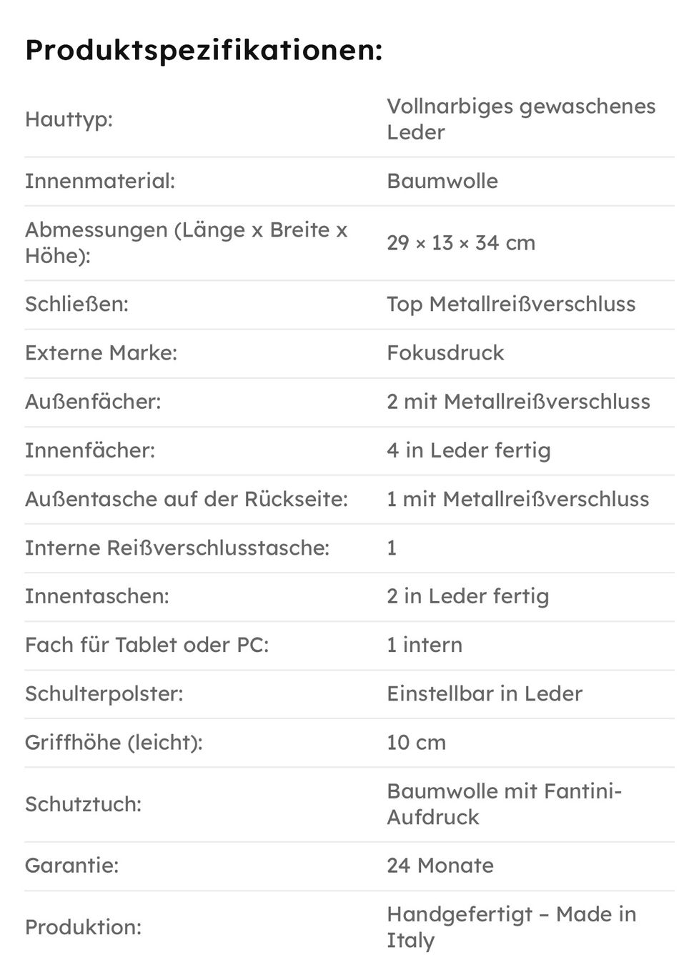 Zaini: Lederrucksack groß Milano – Nuovo e nell'imballaggio originale da Wittenbach venduto da bes_k8vr 6