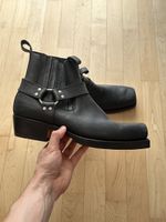 🥾 Primeboots Leder Biker Boots schwarz Gr. 48