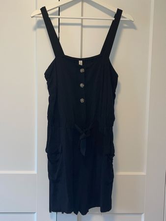 Schwarzer Sommer Jumpsuit, Grösse 40