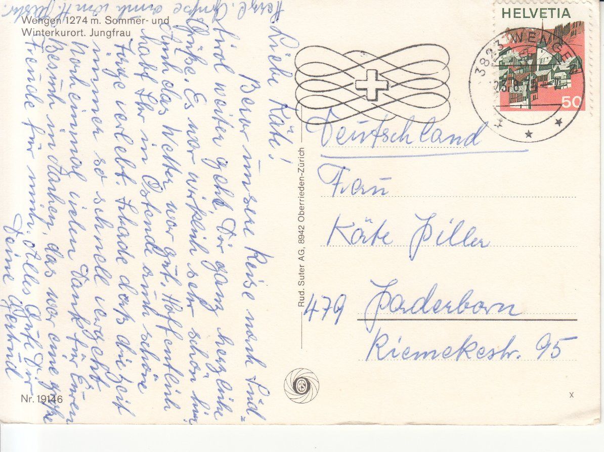 Cartoline postali: Wengen 1974 – Usato da Bürglen TG venduto da StampGraf 1