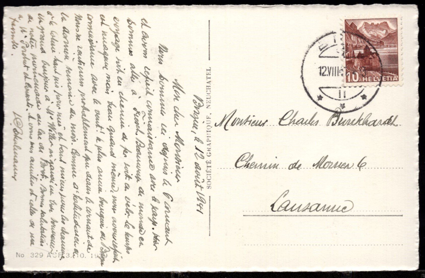 Cartoline postali: Brig  St. Sebastiansplatz 1941  ( Oldtimer ) – Usato da Aarau venduto da kufi44 2