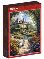 Alipson Puzzle "Herrschaftliches Haus mit Katzen" 