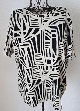 Damen Shirt ecru gemustert Gr.XL