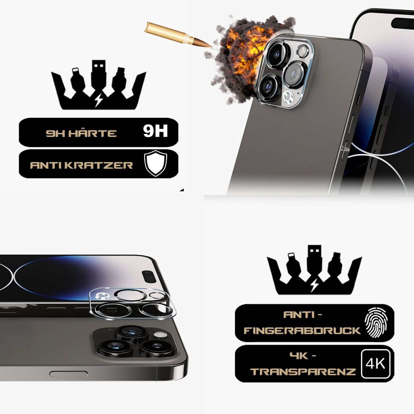 Lackretusche & Schutzfolien: 2in1 Iphone 16 pro max Vorder +Hinter Kamera panzer folie – Neu (gemäss Beschreibung) aus Kirchdorf AG von Apost008 1