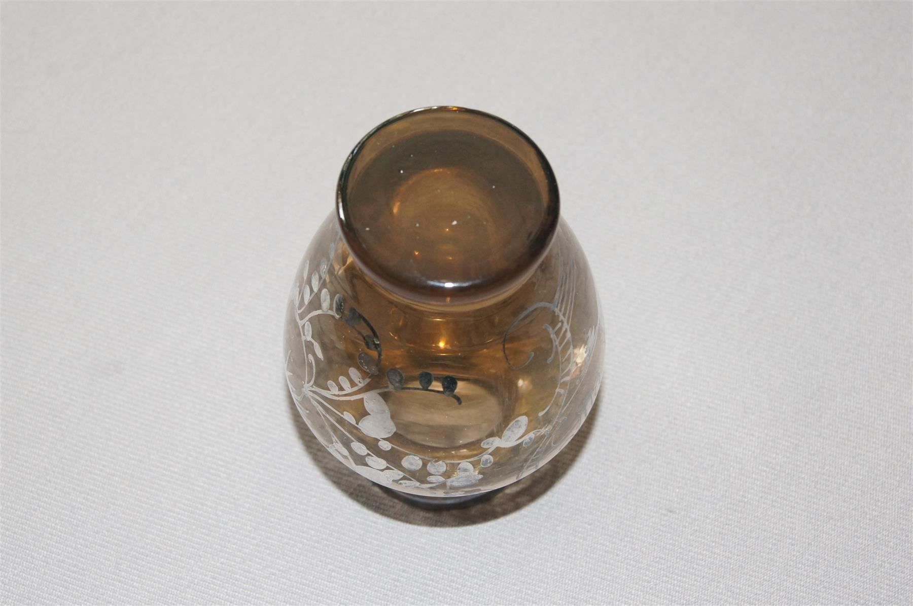 Murano Vasi & Recipienti: Muranovase rauchfarben mit Echtsilberauflage – Usato da Geroldswil venduto da ARTEFACTO 5