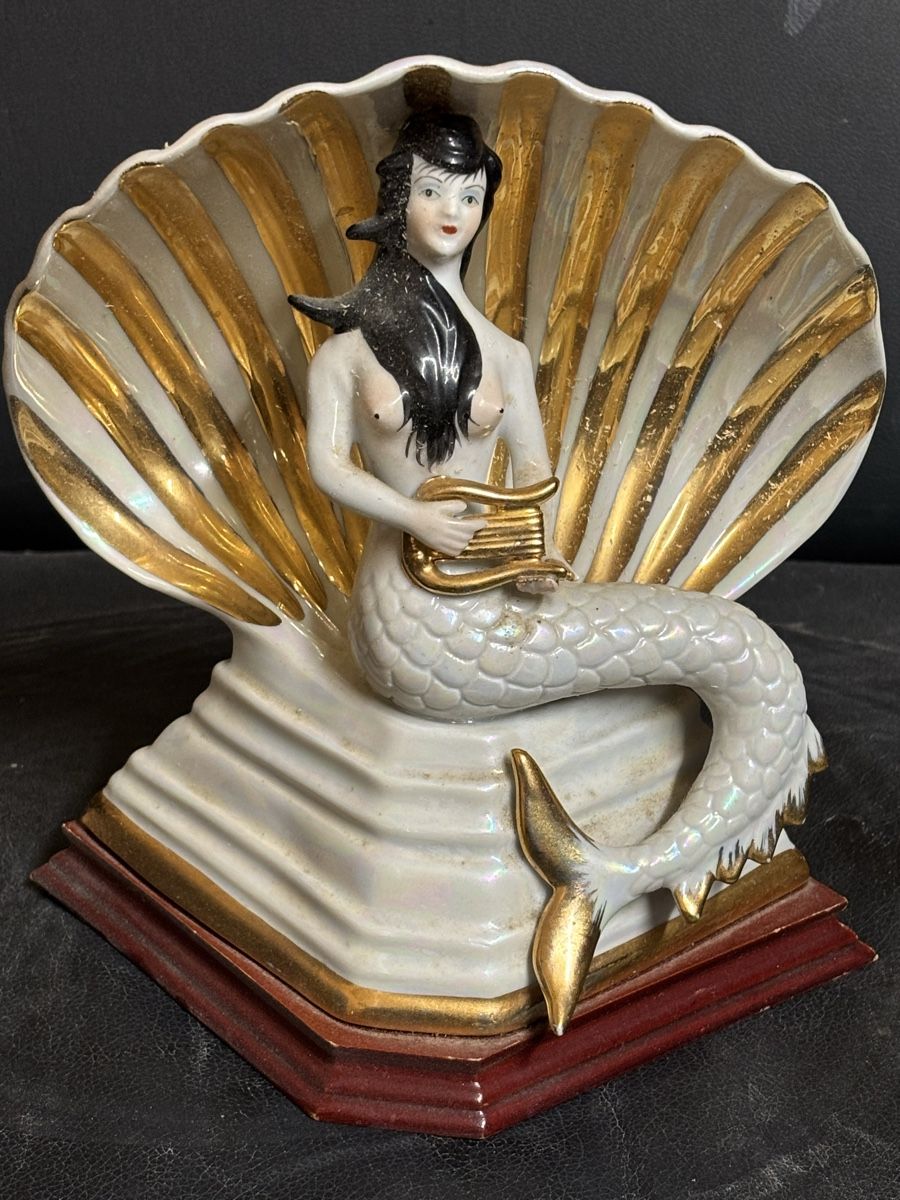 applique en céramique à decor de sirène des années 60 - H284 - Danke Galerie