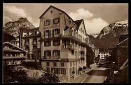 AK Engelberg, Hotel Müller Hoheneck mit Hahnen