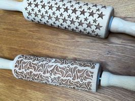 2 x Teig - Auswahlhölzer - für kreatives Backen / Deko - NEU