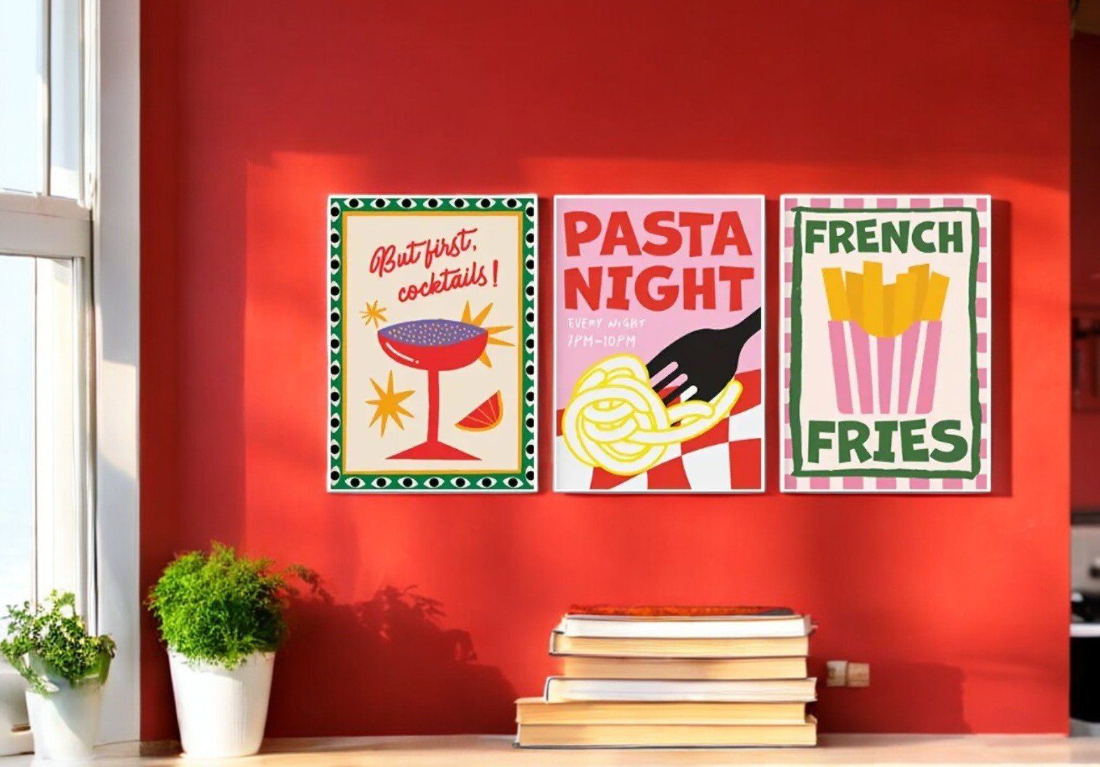 Foto & Immagini: Ensemble de 3x poster affiche déco cuisine restaurant – Nuovo e nell'imballaggio originale da Meyrin venduto da Nostalgica