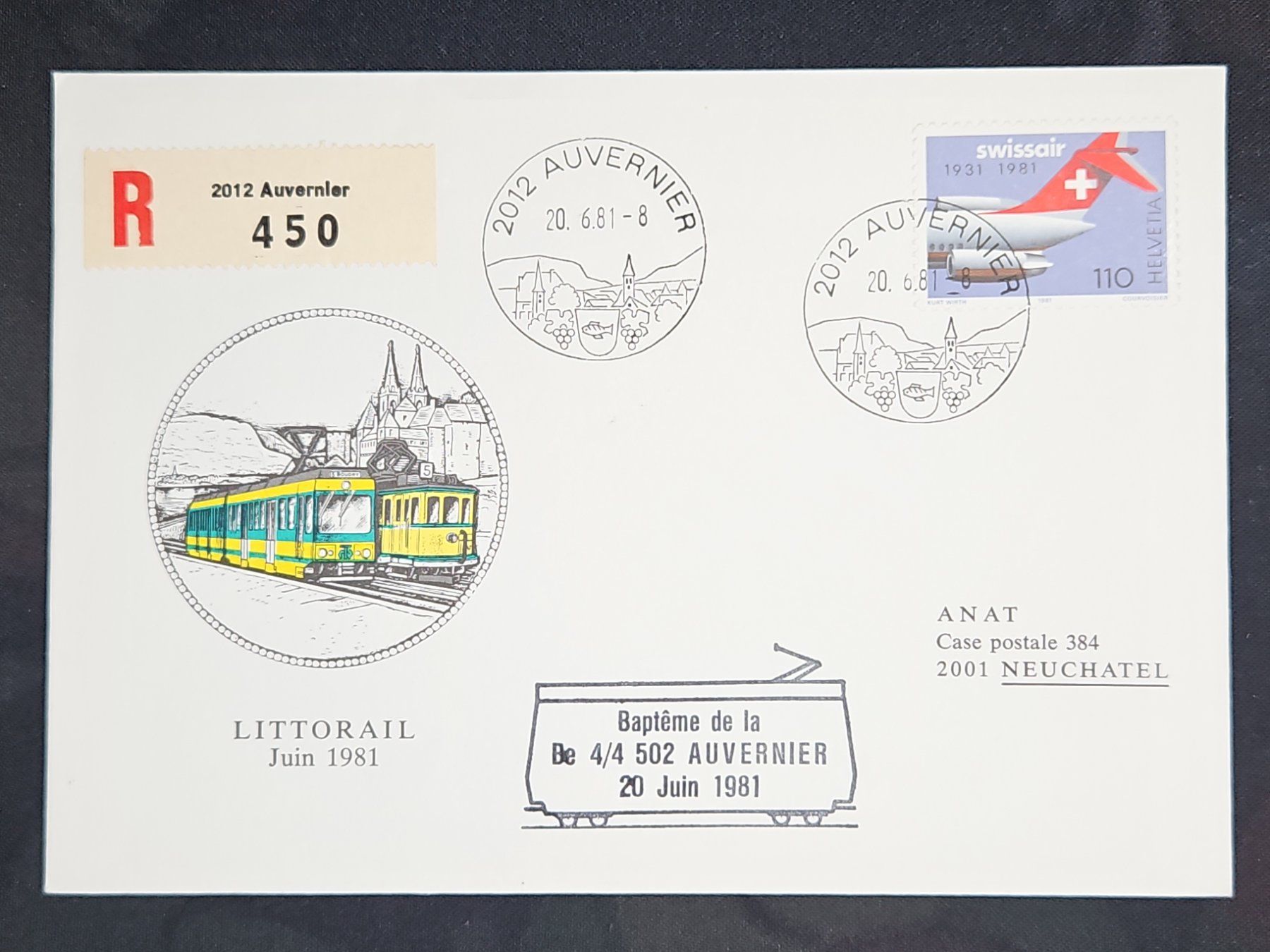 Tutti i francobolli: CL23 Enveloppe + Timbre Suisse 1981 – Usato da Cousset venduto da Patrick_Collections