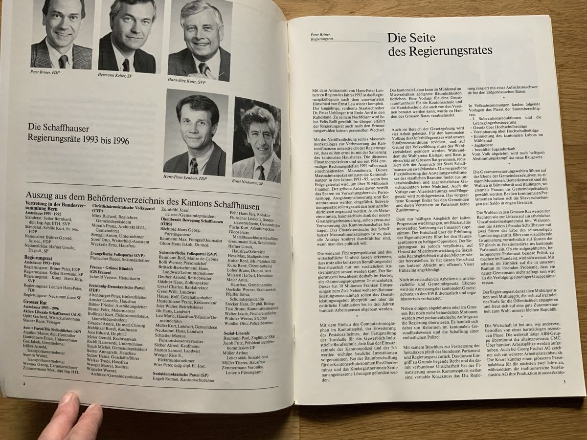 Riviste & Magazine: Schaffhauser Mappe 1993 – Usato da Frauenfeld venduto da CSM71 2