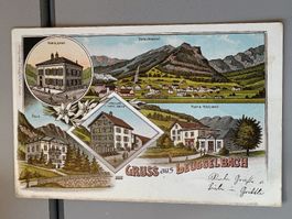Litho PK / Gruss aus Leuggelbach Gelaufen 1909