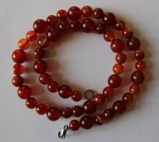 NEU: Karneol Collier Edelstein Karneolkette mit Edelstahl