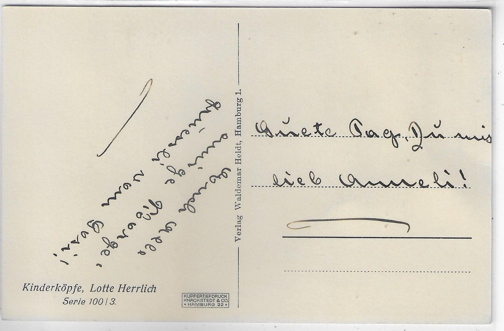 Cartes postales: Kinderköpfe - Lotte Herrlich – D'occasion à Ettingen par Kartenplanet 1