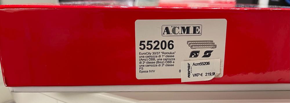 ACME 55206 - FS / ÖBB EUROCITY ROMULUS - SET 1 - ROCO KK (Neu (gemäss ...