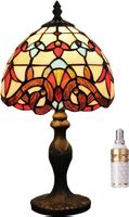 8 Tischlampe Tiffany-Stil Buntglas Lampenschirme Vintage