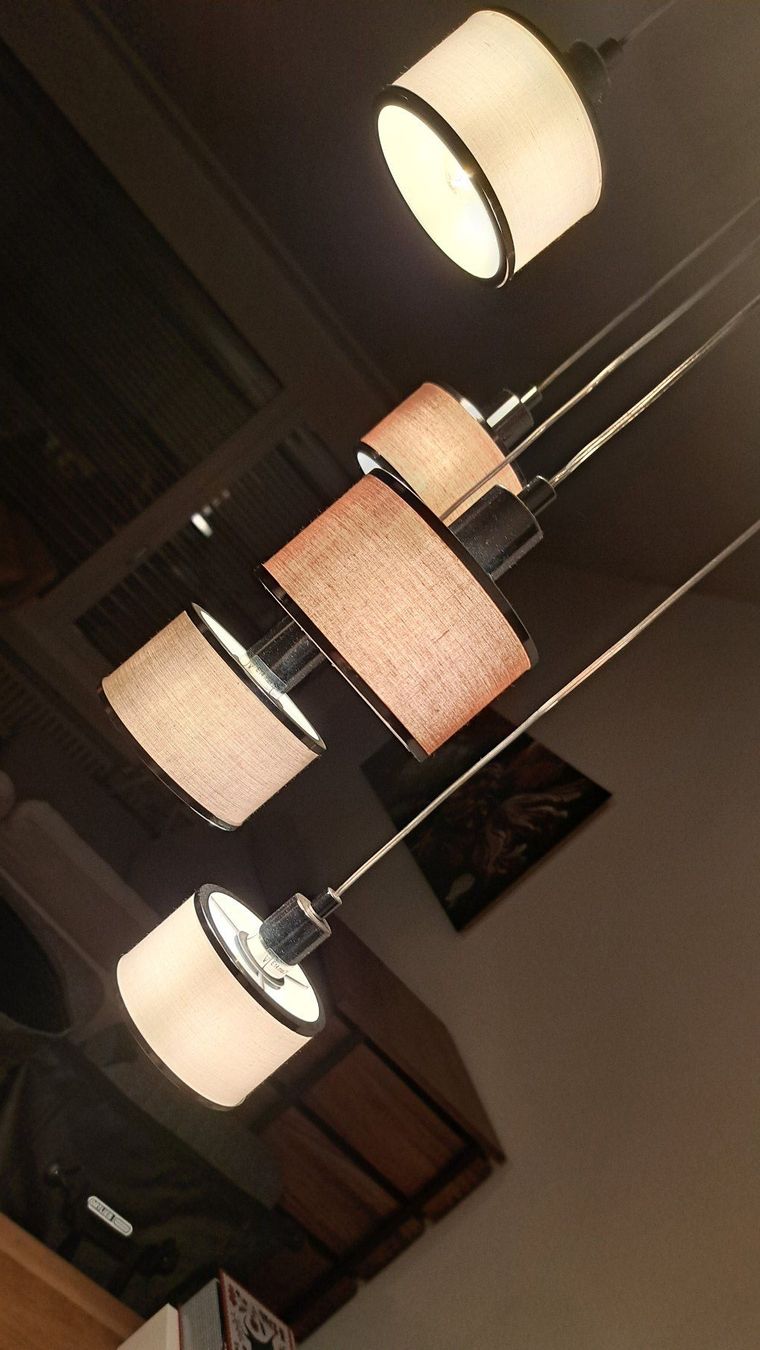 Lampadari & plafoniere: Deckenlampe LED, 5 Textilschirme, Chrom – Usato da Muttenz venduto da Daleva 3
