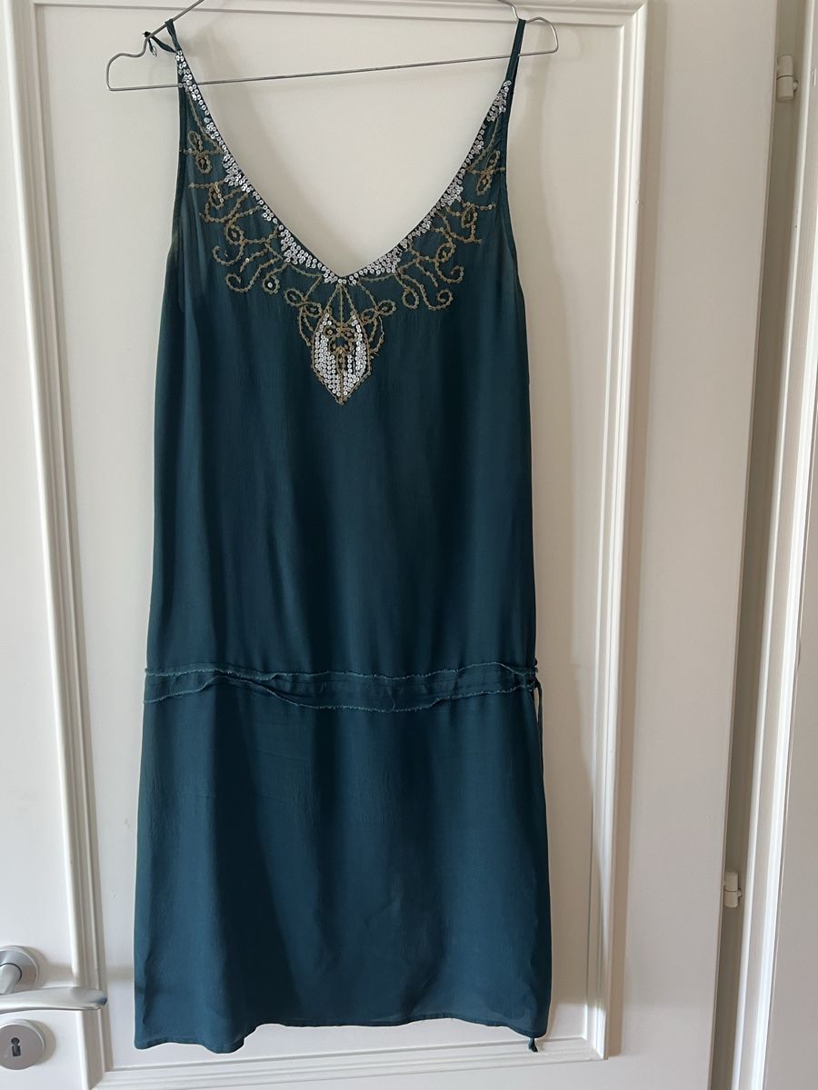 Maje Vestiti: Robe Maje 100% Soie T2 Unique Perles & Sequins Été Chic – Usato da Territet venduto da miryamv 3