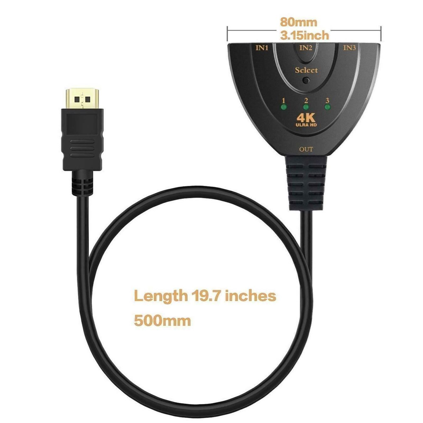 Adattatori: 1M kabel + HDMI 3in1 Splitter Verteiler – Nuovo (secondo la descrizione) da Kirchdorf AG venduto da Apost008 6
