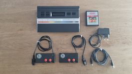 Atari 2600 Konsole Tennis Spiel und Zubehöre