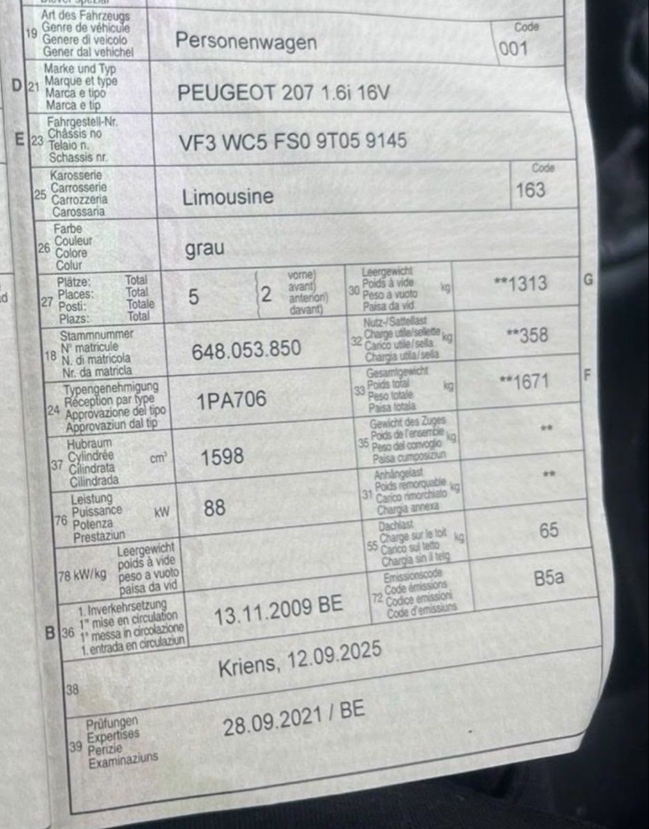 Peugeot Autos: Peugeot 207 1.6i 16V – Gebraucht aus Wallbach von SchnellAutomobile 9