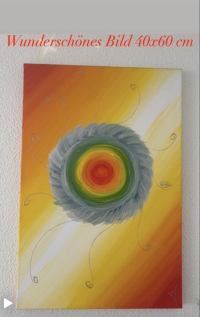 Dipinti: Farbenfrohes Bild, handgemalt, 40x60cm - Blickfang! – Nuovo (secondo la descrizione) da Oftringen venduto da Solima