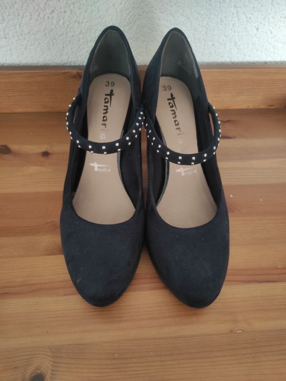 Mary Jane Cipele Na Blok Petu 1-22318-43 Crne