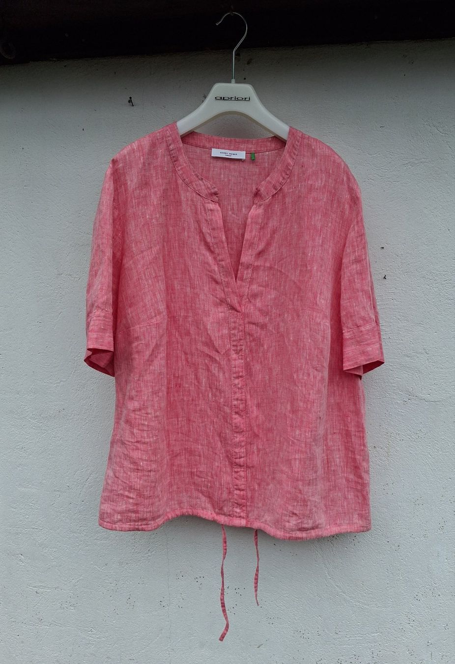 Gerry Weber Camicette: Leinenbluse Gerry Weber, Gr. 48, Lachsfarben, neu – Nuovo e nell'imballaggio originale da Wald ZH venduto da e8e
