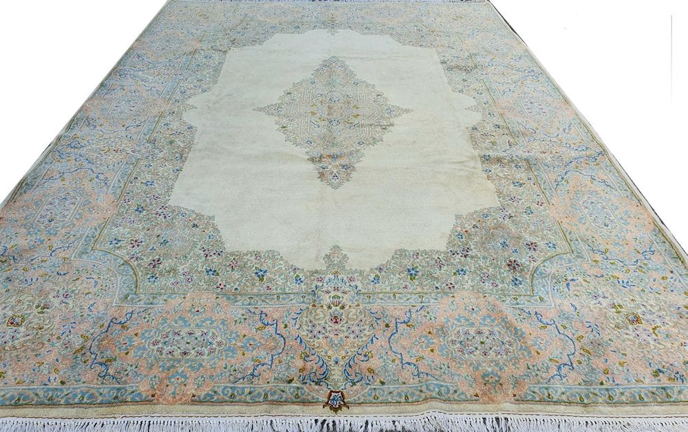 Magnifique Tapis D'Orient Fait Main 124x191 Cm - Multicolore, Style Traditionnel Indien, Superbe état !