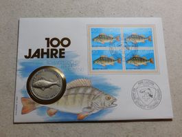 Münzbrief Silber (19g/900) - 100 J. Fischereiverband Annoni