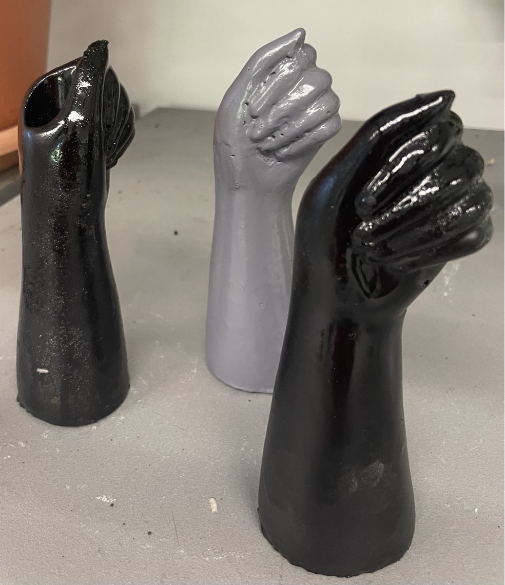 Tutte le decorazioni: Hand-Vasen 3er Set, schwarz/grau, Deko – Nuovo e nell'imballaggio originale da Au ZH venduto da Jaggy4
